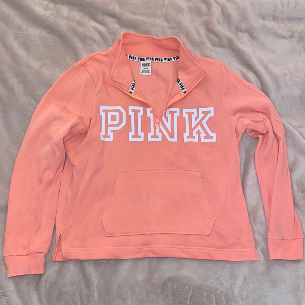 Victoria’s Secret Quarter-Zip Sweatshirt Orange - Size L
